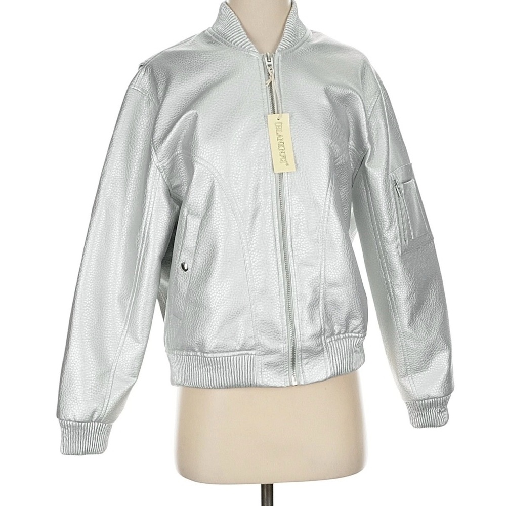 Blank NYC Silver Bomber Jacket